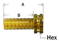 Brass Female Swivel Only - 2in Shank